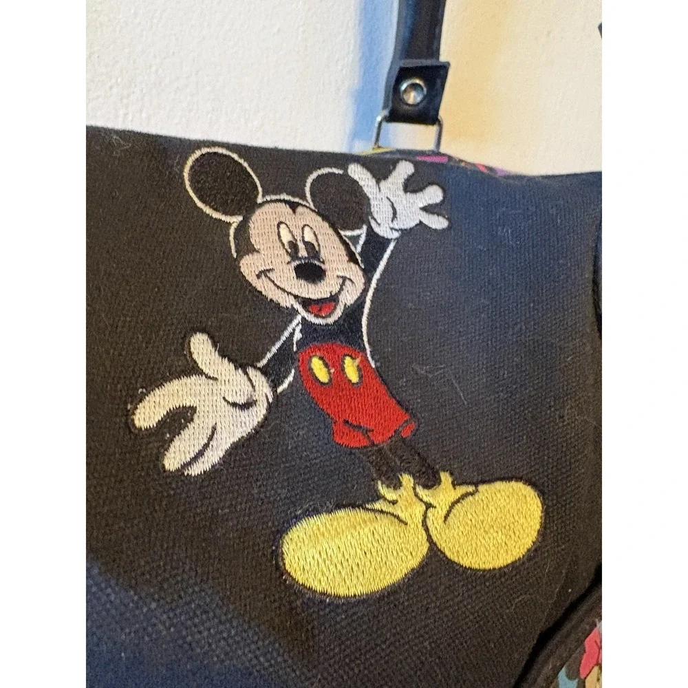 Vintage 90s Disney Mickey Mouse All Over Print Large Duffle Bag Travel Carry On